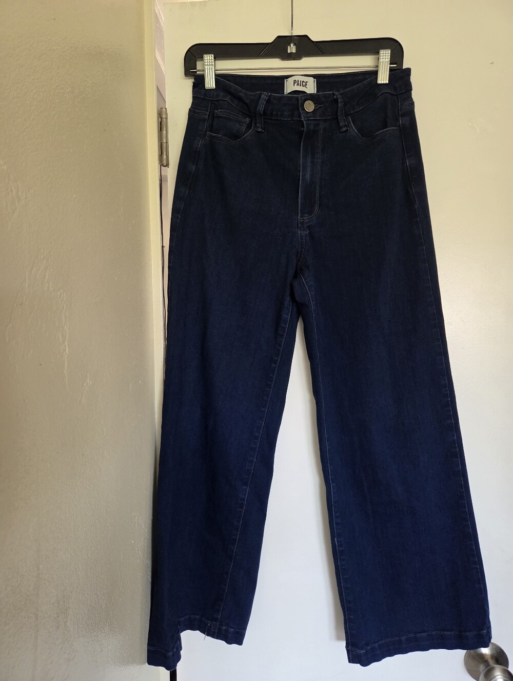 Paige Wide Leg High-Rise Genesee Crop Jeans - Picture 3 of 8